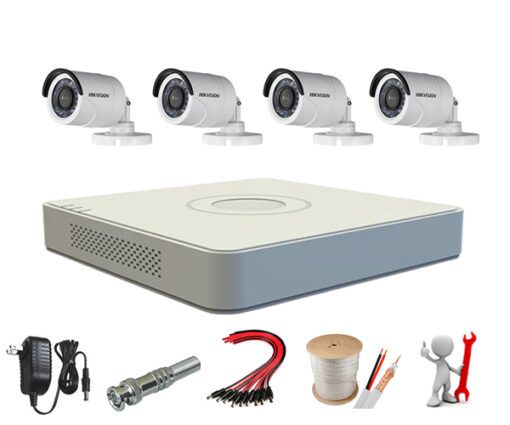 Trộn bộ 4 mắt camera Hikvision