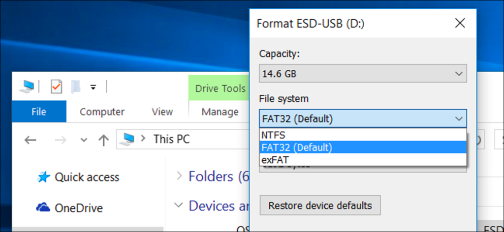 FAT32 NTFS