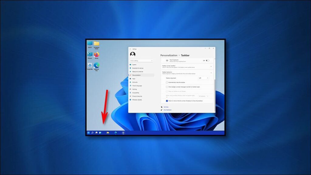 Cách di chuyển các biểu tượng thanh tác vụ sang trái trên Windows 11