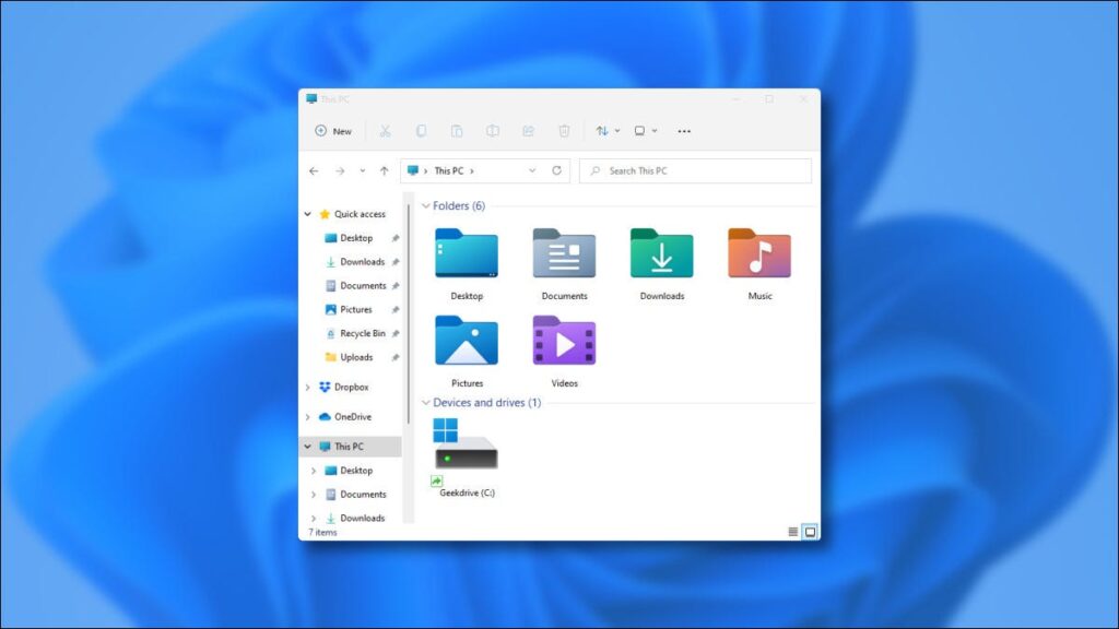 File explorer mới trên Windows 11