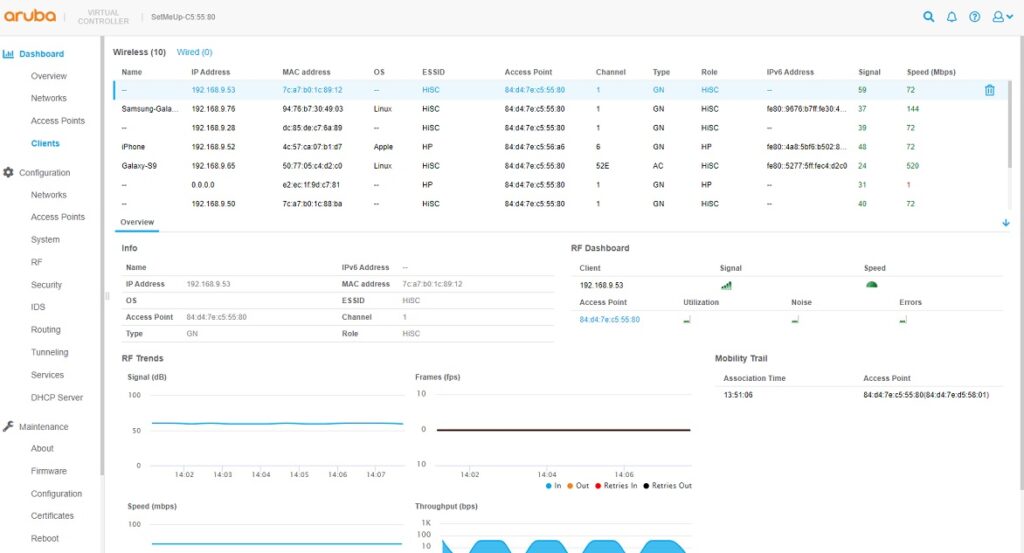 hướng dẫn cấu hình wifi aruba