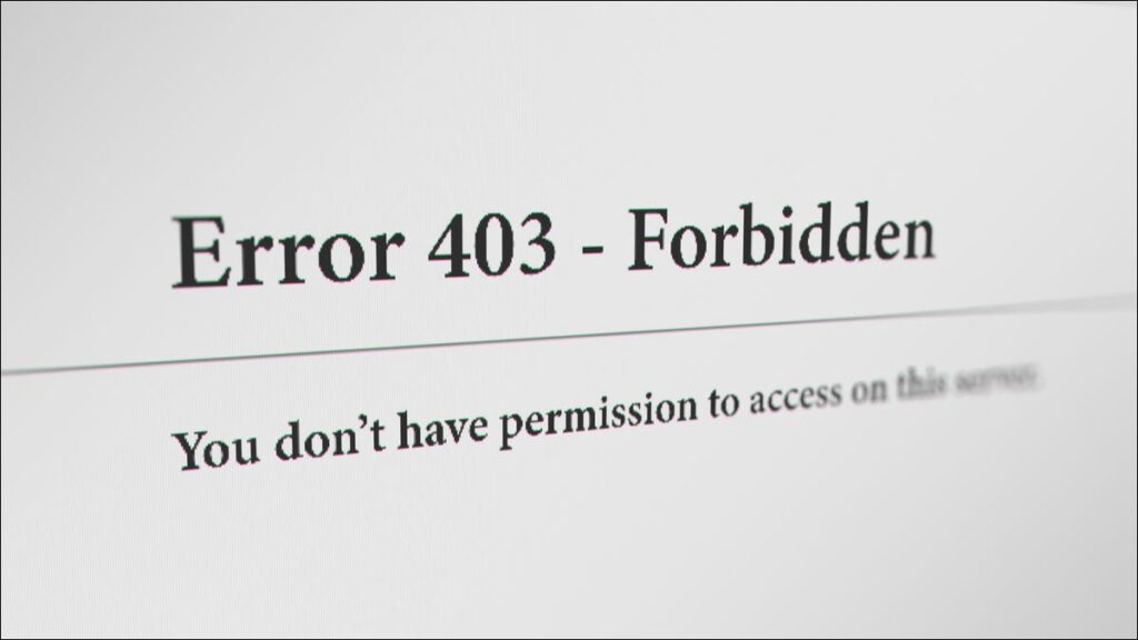 Lỗi error 403 forbidden