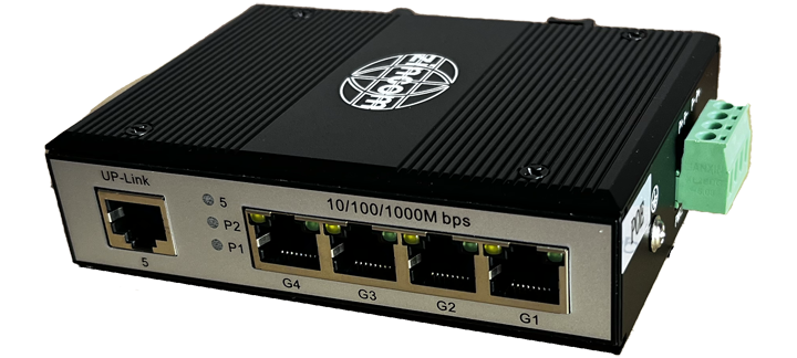 zc-ids-4gpoe-webicon Thiết bị chuyển mạch POE công nghiệp 10/100/1000M 4 Cổng RJ45 POE 1000M, 1 Cổng lan 1000M. Model: ZC-IDS-4GPOE