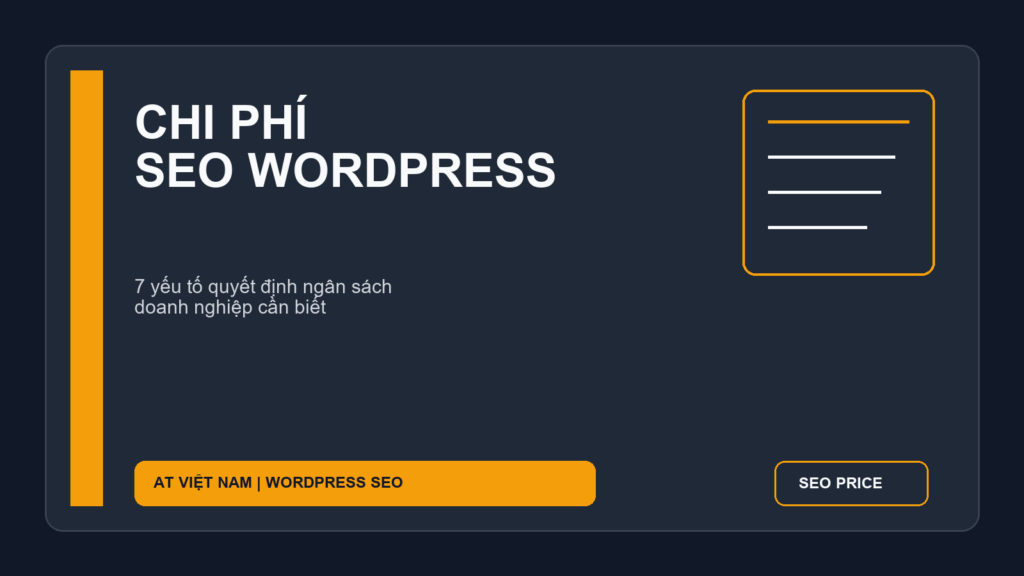 Chi phí SEO WordPress