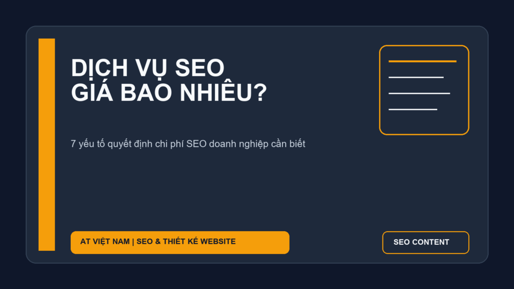 Dịch vụ SEO giá bao nhiêu