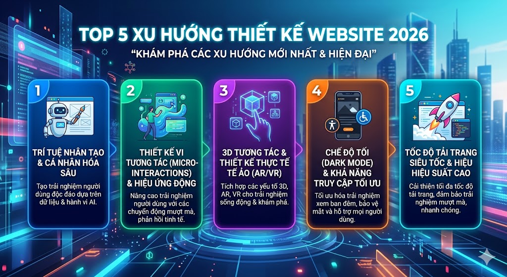 xu hướng thiết kế website