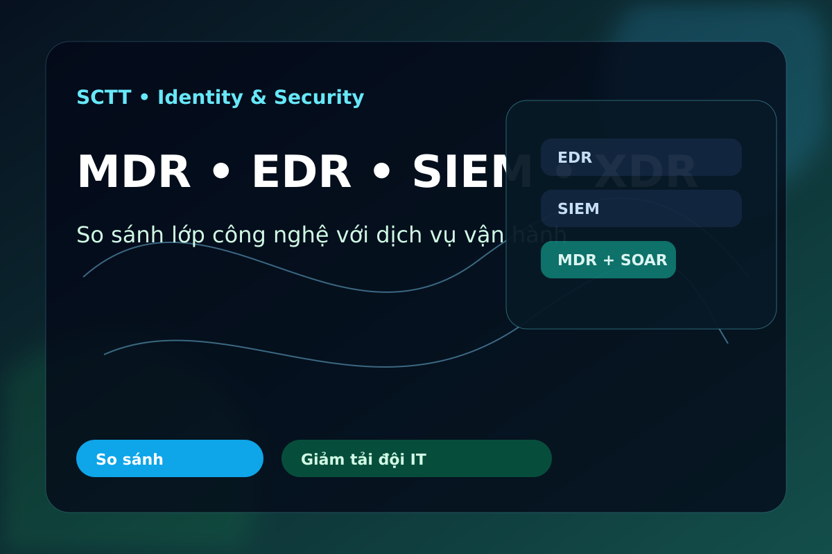 Ảnh minh hoạ MDR và các lớp EDR, SIEM, XDR