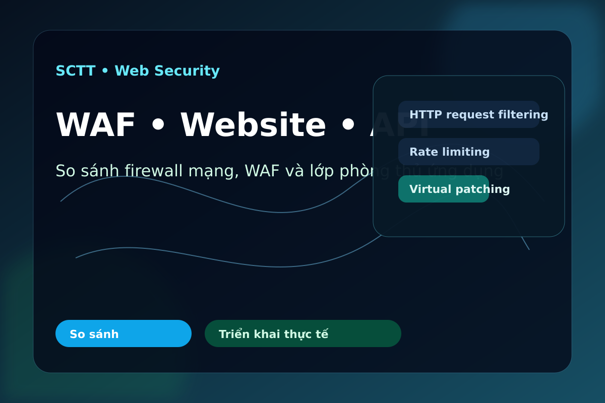 Minh hoạ WAF, firewall mạng và bảo vệ ứng dụng web