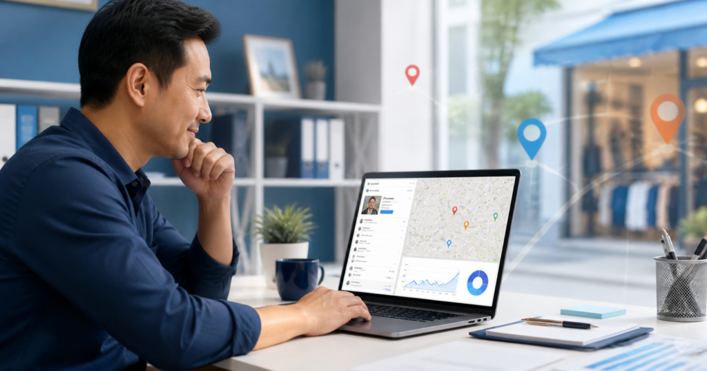 Hình minh họa dịch vụ SEO Google Maps và phân tích hiện diện địa phương